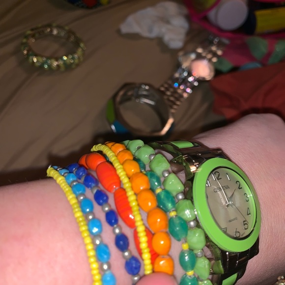 BEAUTIFUL BANGLE WATCH W/ TWO MATCHING BRACELETS - Picture 5 of 8